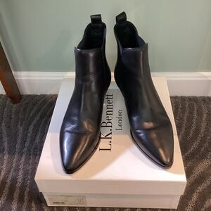 LK Bennett Black Leather Ankle Boots